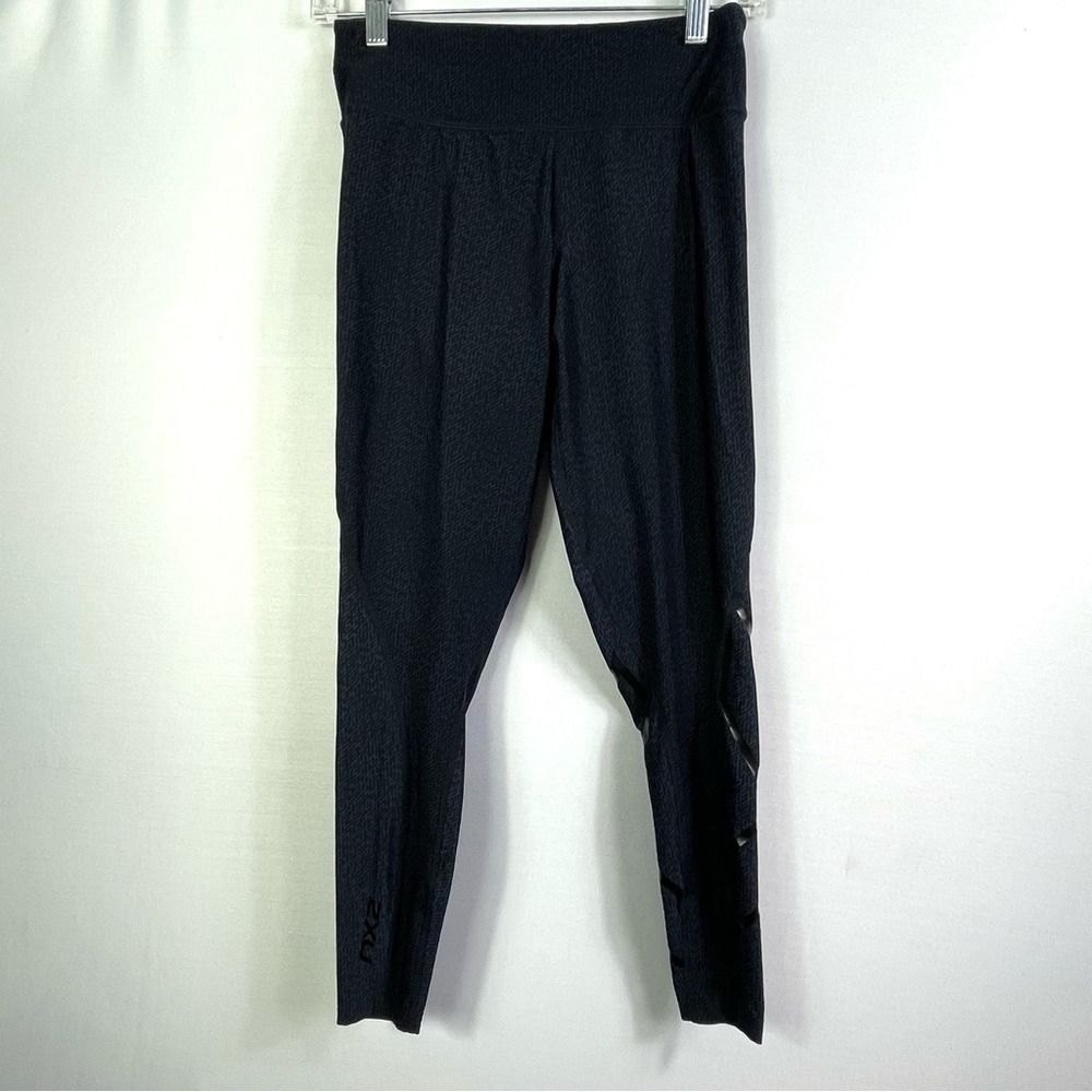 WOMEN'S 2XU MID-RISE PRINT COMPRESSION TIGHTS - Picture 2 of 5